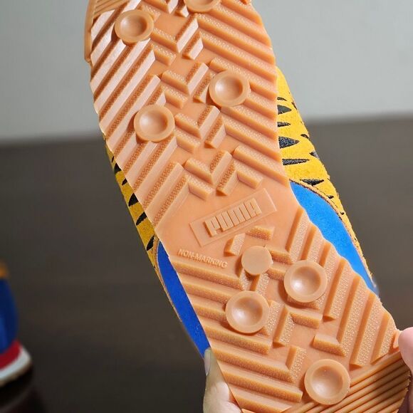 Puma Roma Tony The Tiger Kellogg's Frosted Flakes Suede Shoes Blue Orange W 6.5 - Picture 13 of 14
